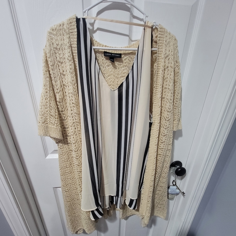 Lane Bryant Cami and blouse tank set